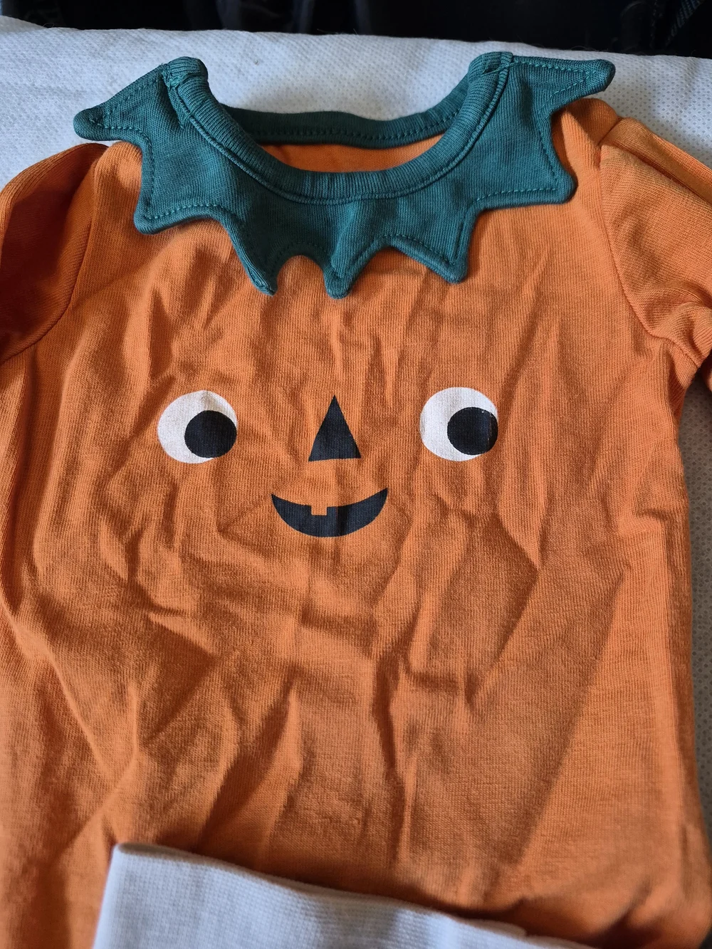 H&M Orange & Cream Pumpkin Outfit Set For Baby SIZE NB